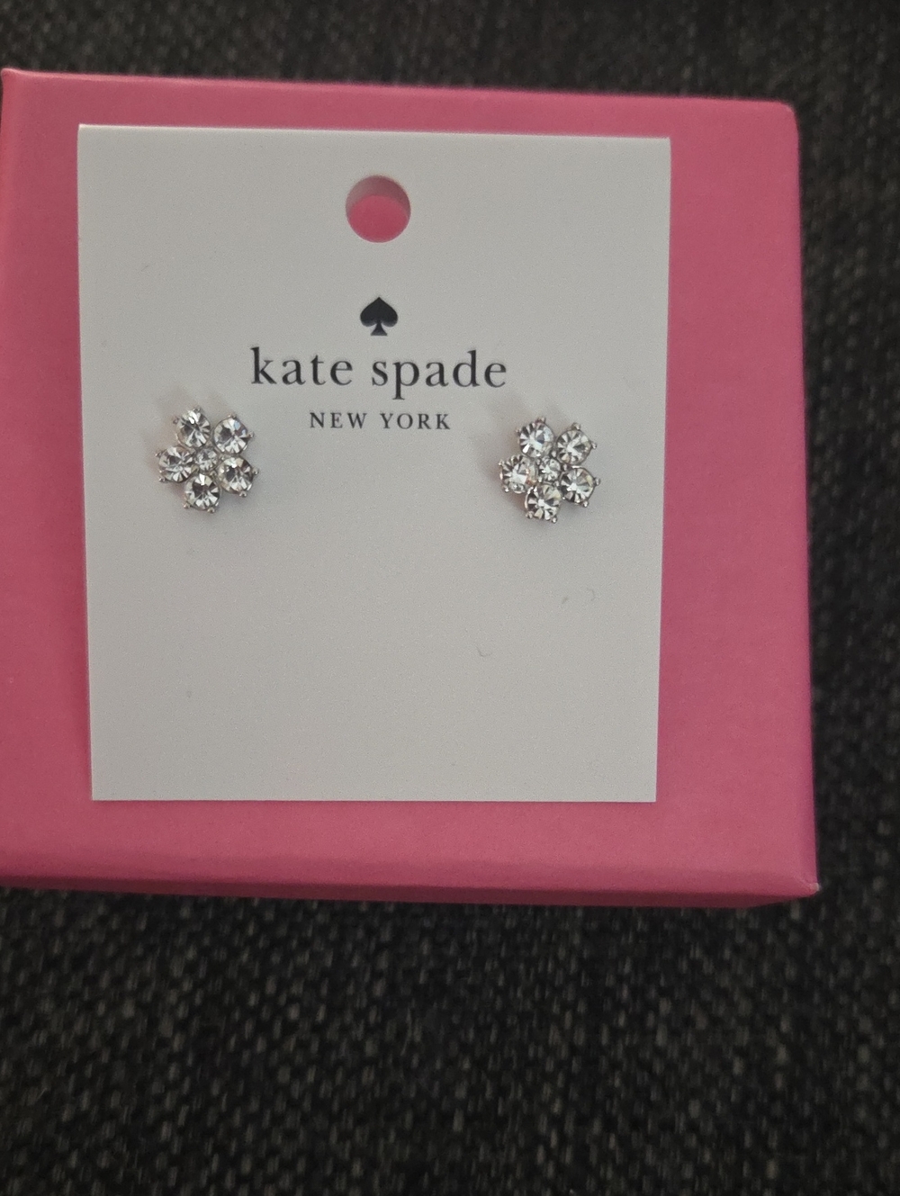 Kate Spade NWT Crystal Floral Cluster Stud Earrings